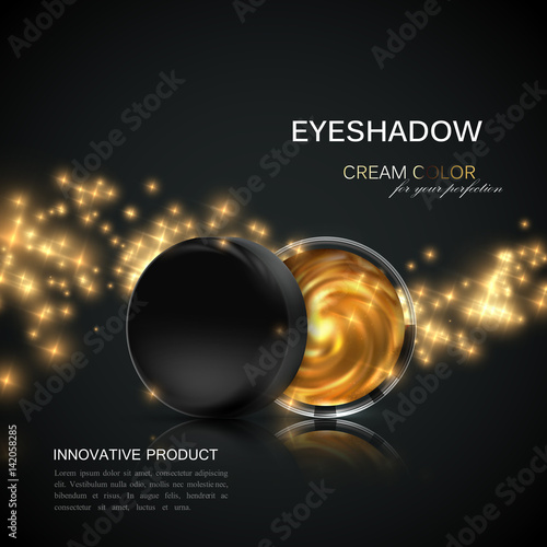 Beauty eye shadows or cheek blush ad.