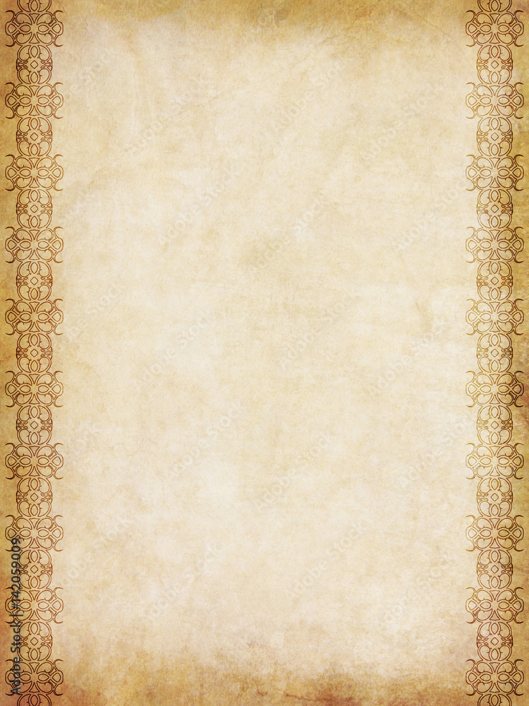 Obraz premium Old paper with floral frame