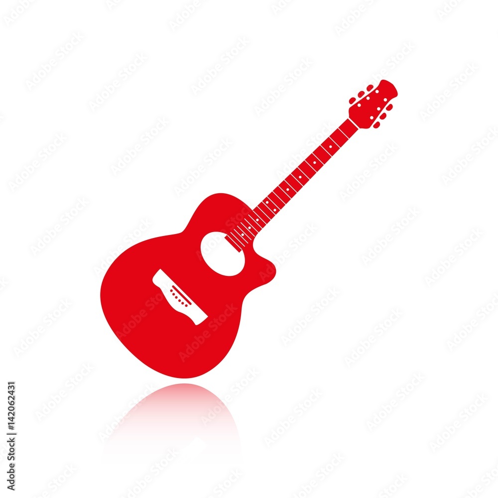 Acoustic guitar sign icon. Music symbol icon stock vector illustration flat design Acoustic guitar sign icon. Music symbol icon stock vector illustration flat design