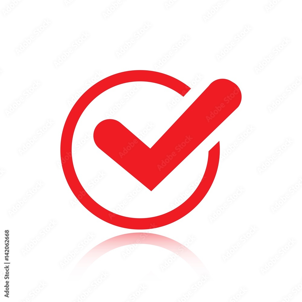 Confirm icons; vector illustration. Flat design style Confirm icons; vector illustration. Flat design style