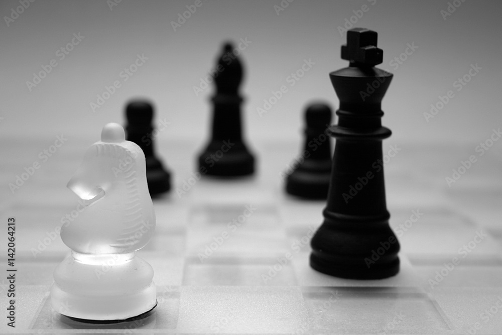 Glass chess figures Glass chess figures