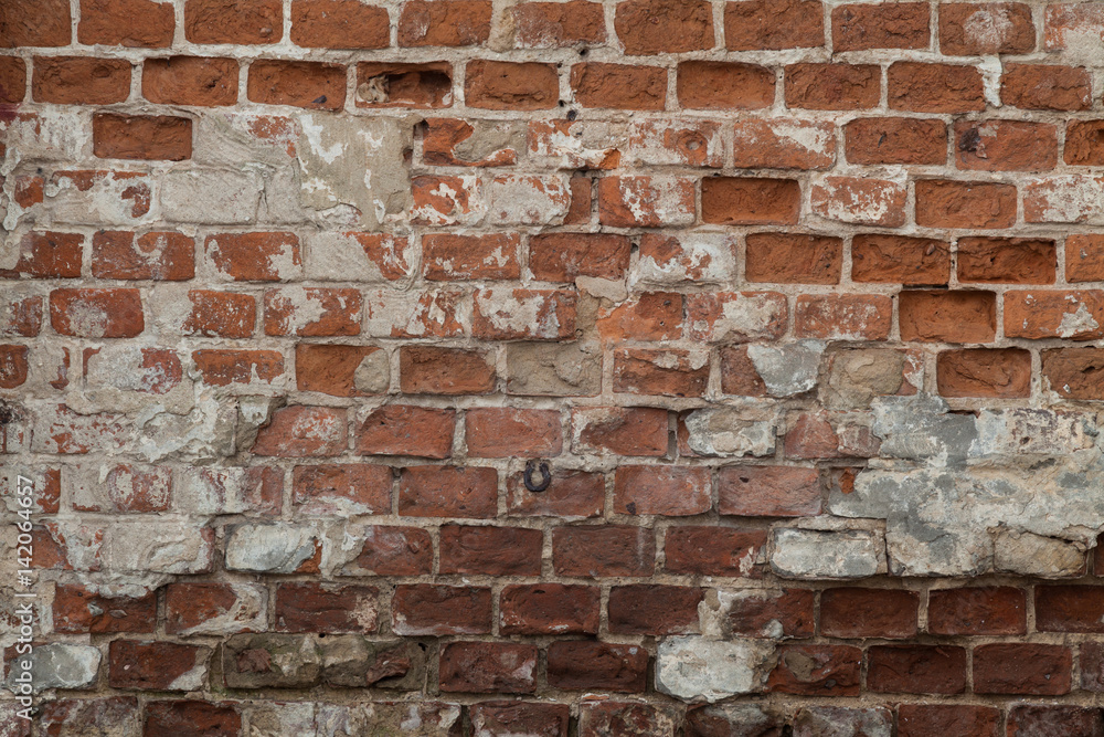 Obraz premium old red brick wall texture background
