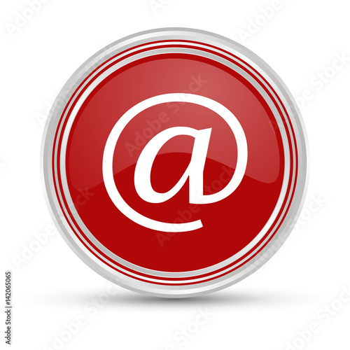 Roter Button - at - Email Zeichen