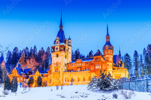 Peles castle in Muntenia region, Romania. Sinaia, Prahova county. © SCStock