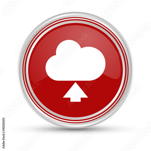 Roter Button - Cloud Upload
