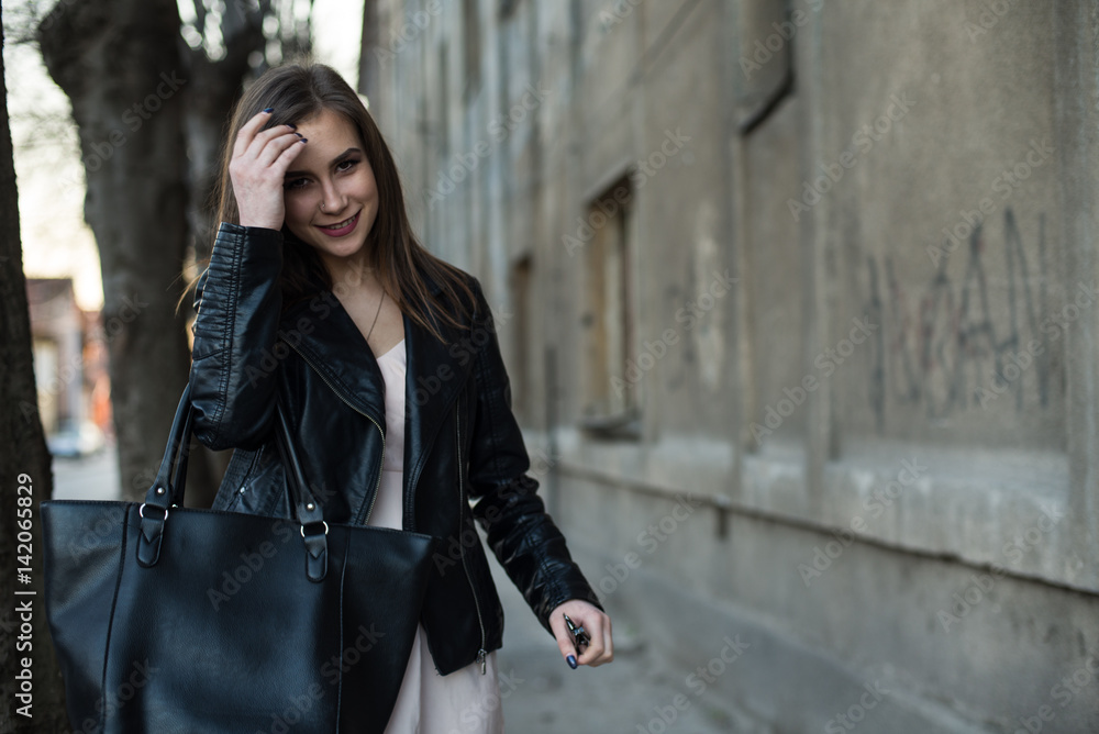 Spring portrait brunette