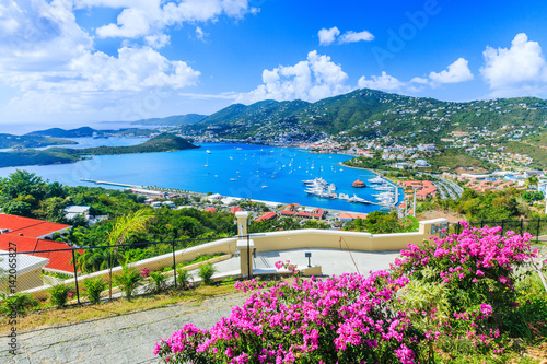 Caribbean, St Thomas US Virgin Islands. Panoramic view. photo