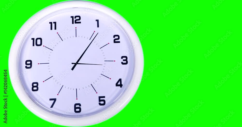 Time lapse of a wall clock with green screen background. Professional shot in 4K resolution. Time lapse 4K Time lapse of a wall clock with green screen background. Professional shot in 4K resolution. Time lapse 4K