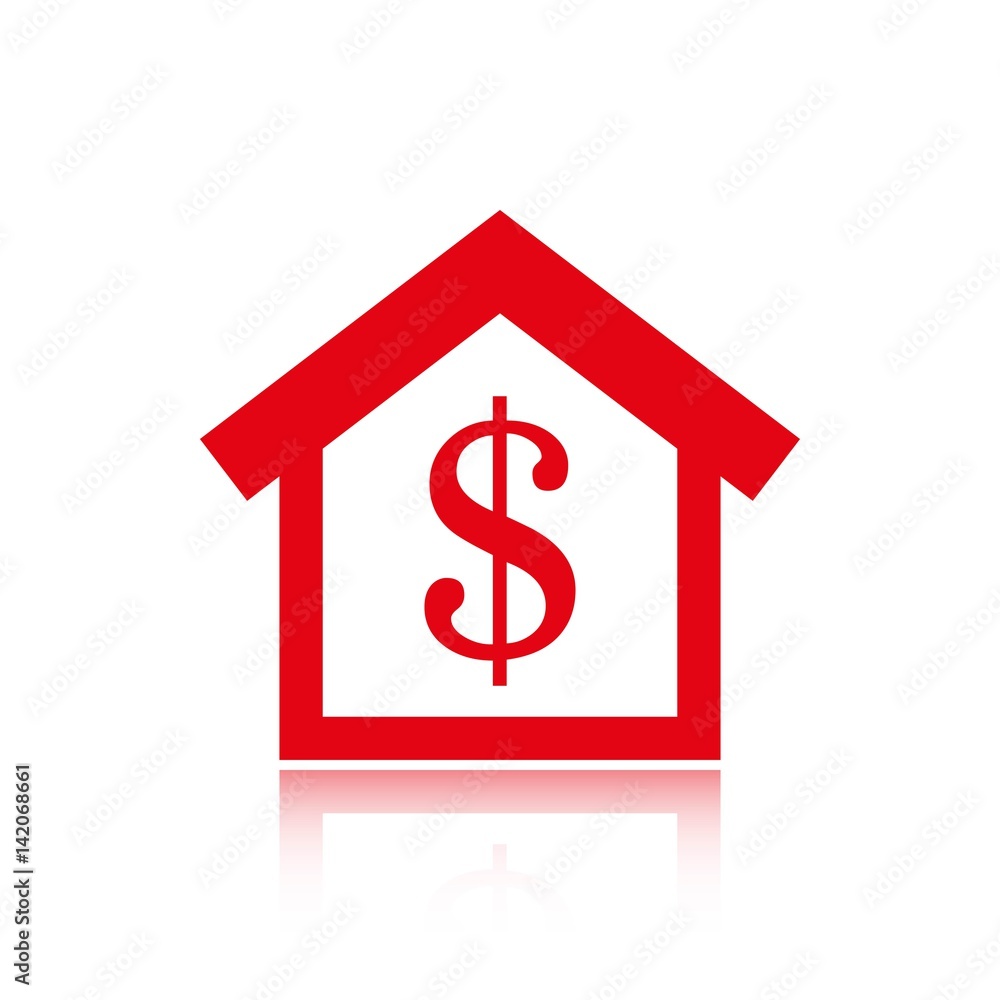 money home dollar icon stock vector illustration flat design money home dollar icon stock vector illustration flat design