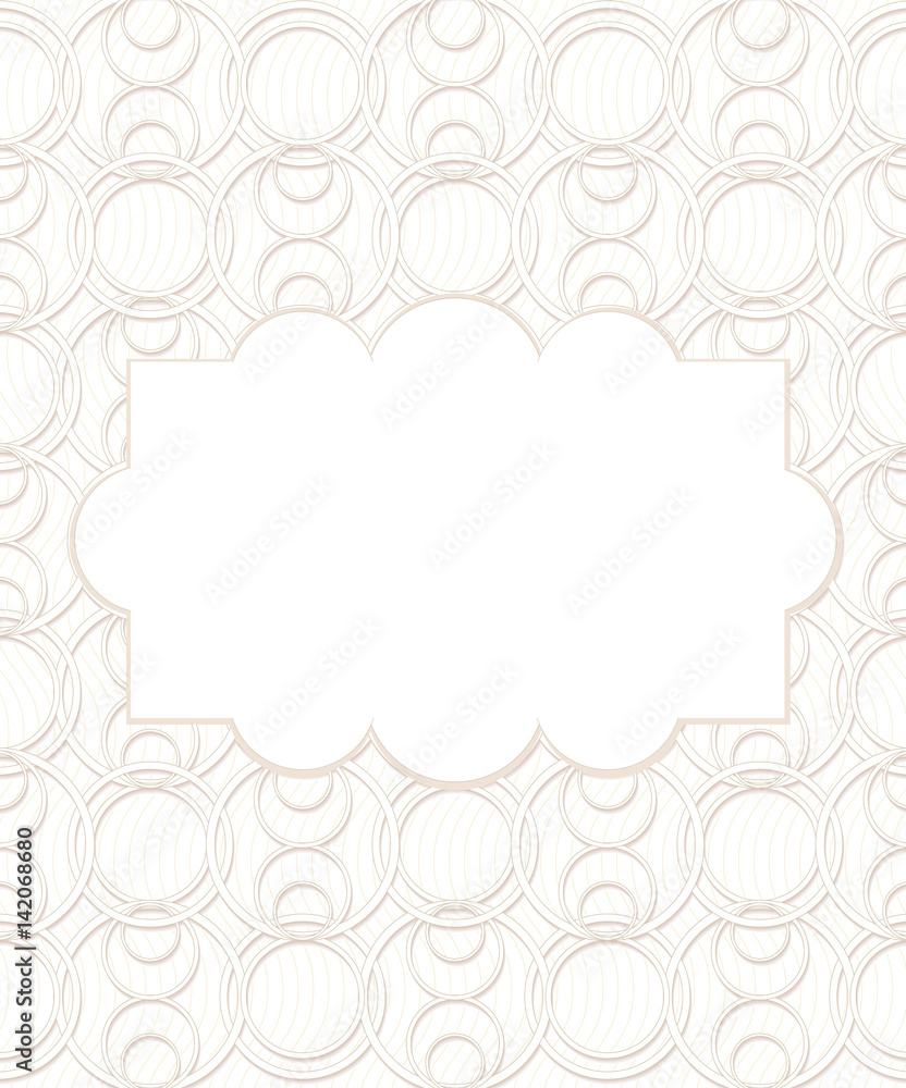 invitation card with abstract circles in a light beige color invitation card with abstract circles in a light beige color