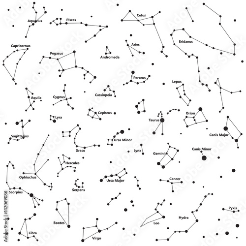 constellation sky night pattern bnw