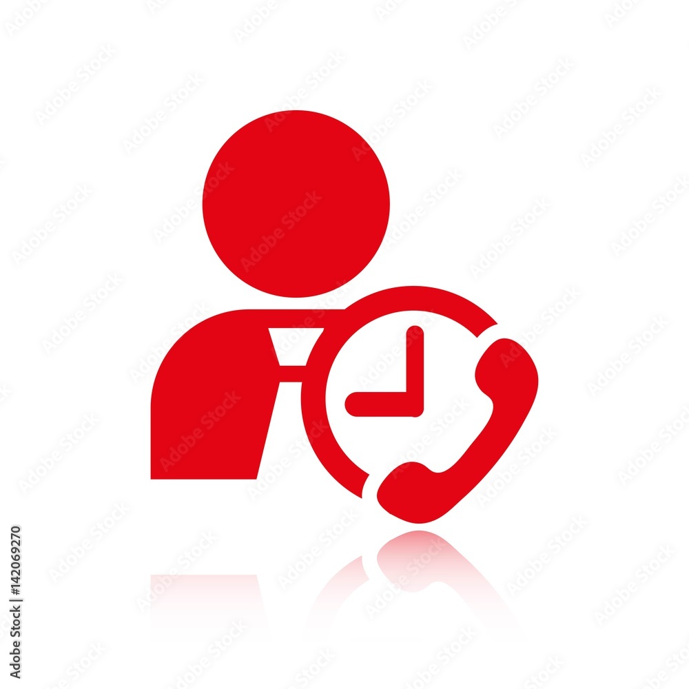 man clock phone icon stock vector illustration flat design man clock phone icon stock vector illustration flat design