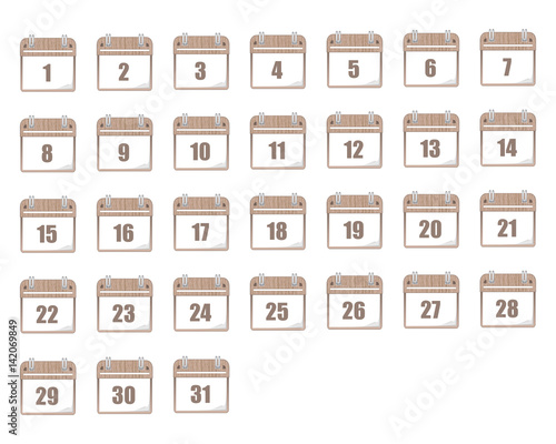 Calendar icon set