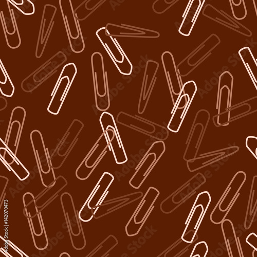 Seamless pattern of paper clips