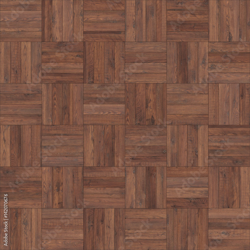 Seamless wood parquet texture chess brown