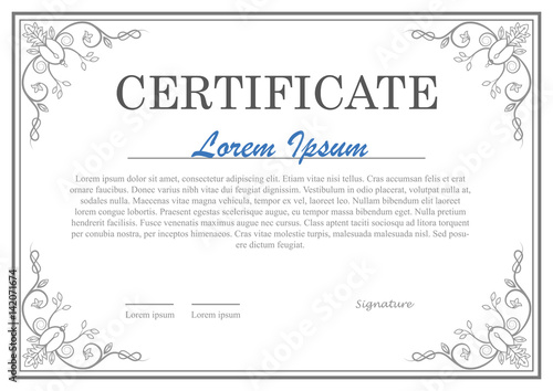 Decorative classic certificate template design