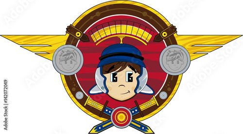Cartoon Roman Centurion Soldier