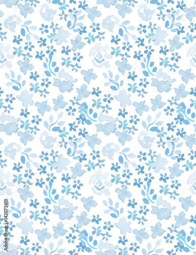 Seamless pattern with a bright floral print.