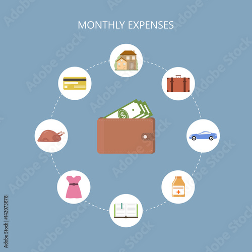 Monthly Expenses Concept