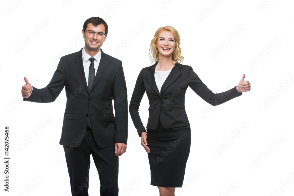Businessman and business woman