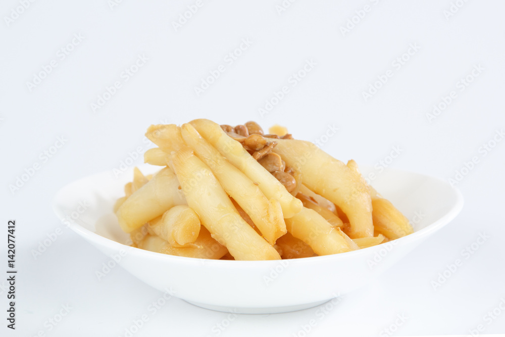 Pickled ginger isolated on white background
Pickled ginger isolated on white background