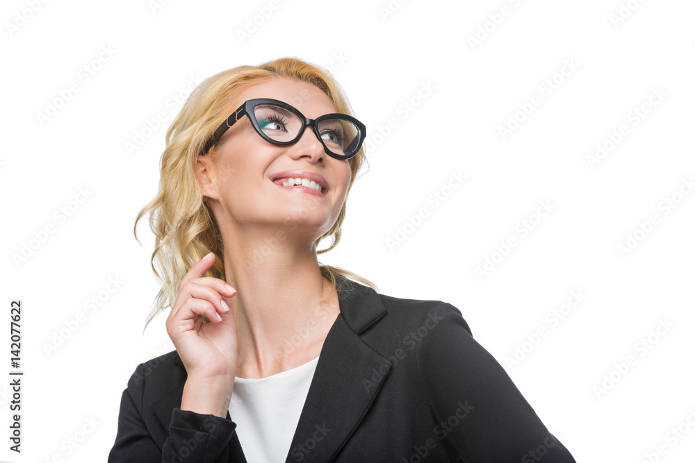 Beautiful business lady in glasses Beautiful business lady in glasses