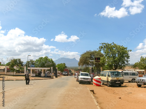 View on Namanga frontier crossing point between Kenya and Tanzania