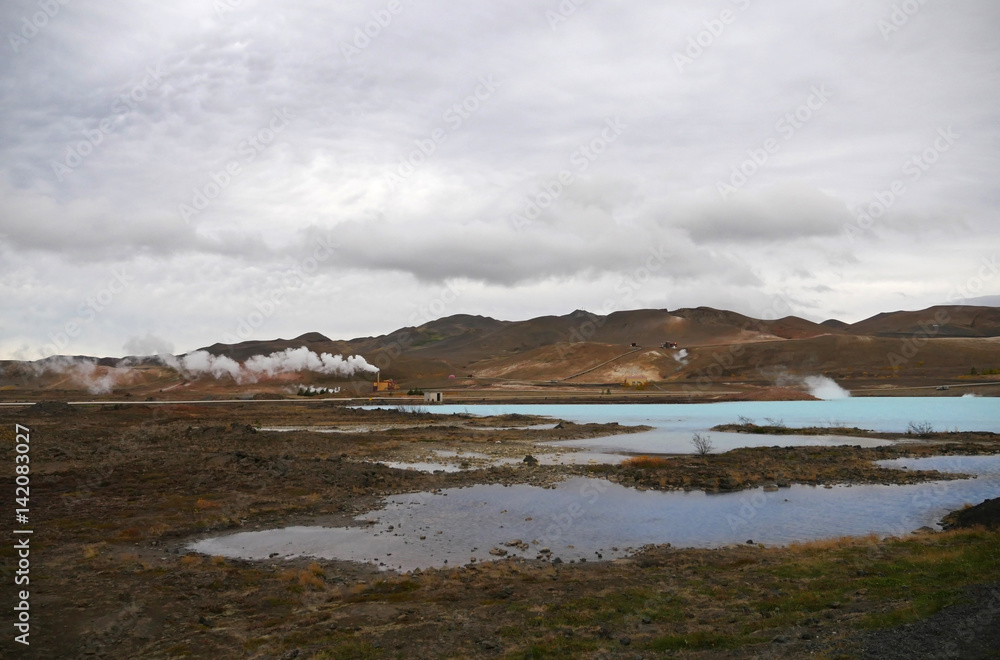 Bjarnarflag-Kraftwerk; Geothermalkraftwerk im Norden Islands im Mývatngebiet