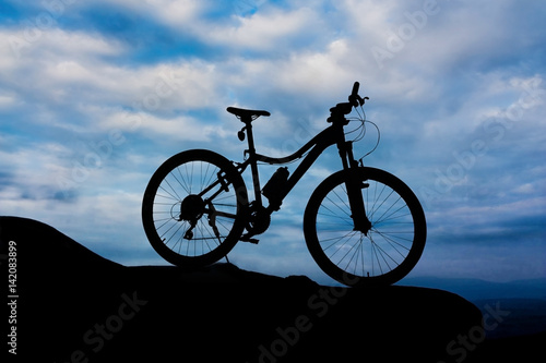 Bicycle park on hill mountain