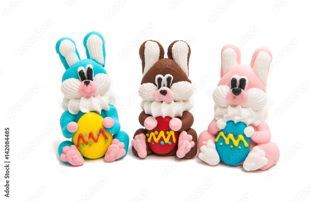 Fototapeta premium Sugar easter bunny isolated