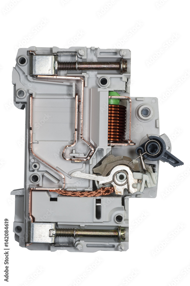 vue éclatée d' un disjoncteur