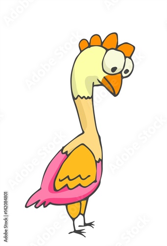 Cartoon vector hen