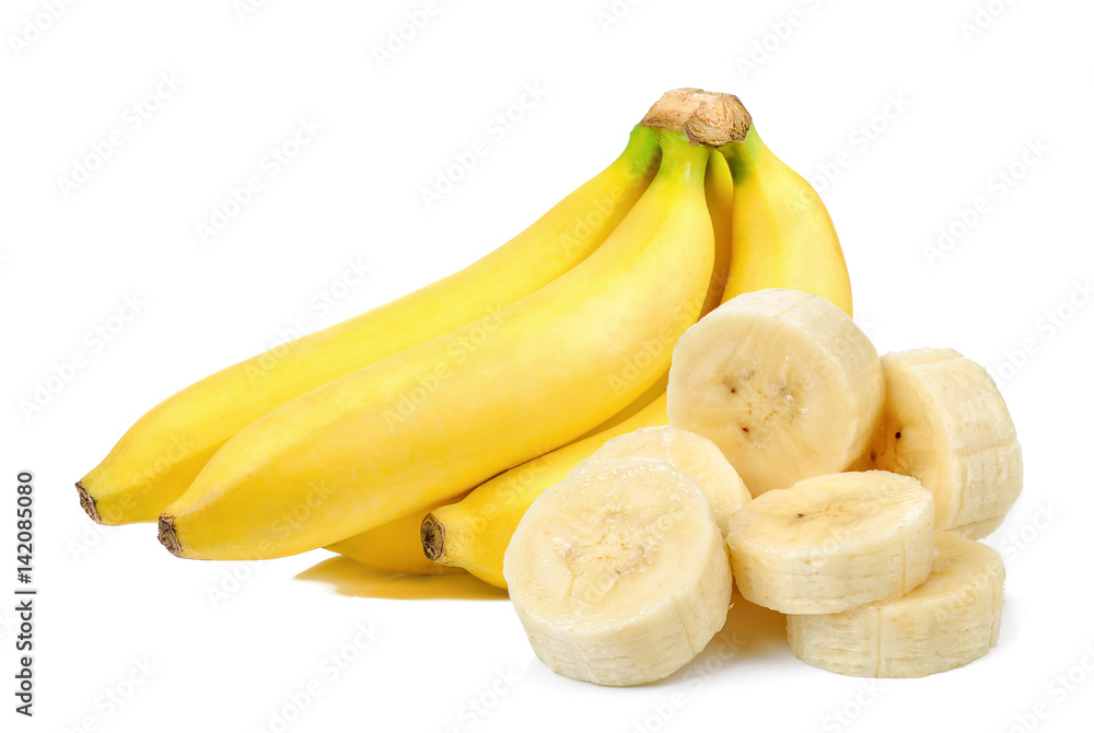 Banana isolated on the white background Banana isolated on the white background
