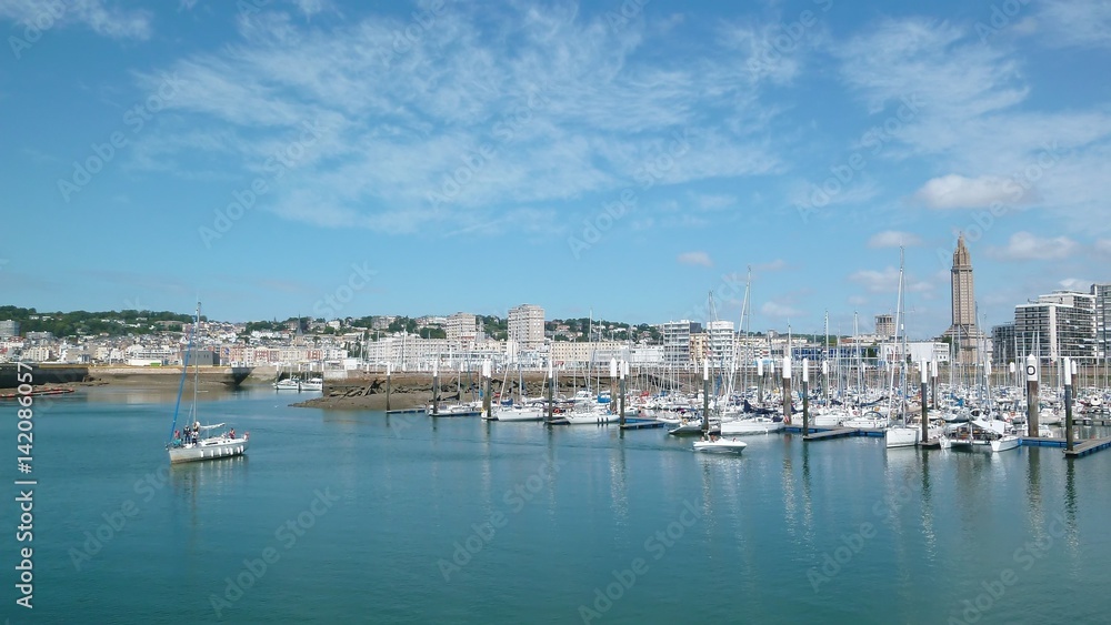 Le Havre, port de plaisance (France) - obrazy, fototapety, plakaty 