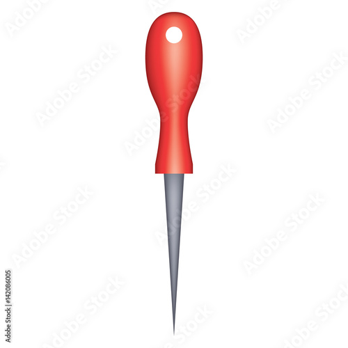 Sharp Awl Tool. Vector illustration with gradient mesh
