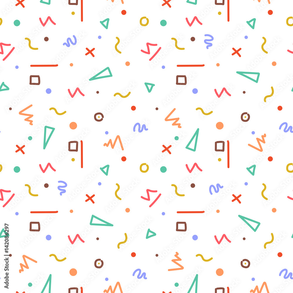 Colorful memphis seamless pattern Colorful memphis seamless pattern