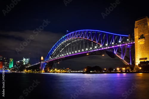 Vivid Festival - Light at harbour bridge