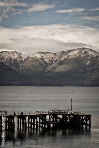 Dock in a patagonian lake