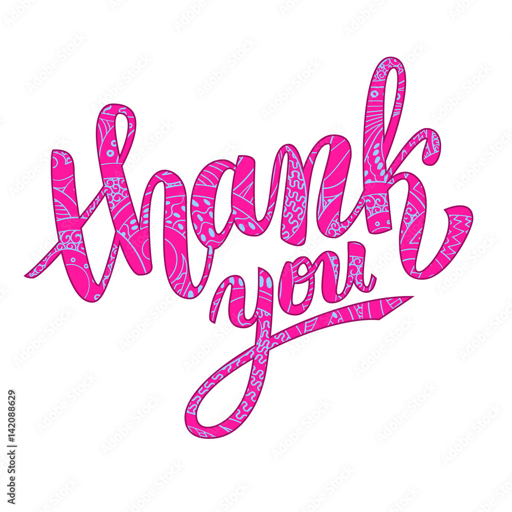 Thank you handwritten vector illustration isolated on white background Thank you handwritten vector illustration isolated on white background