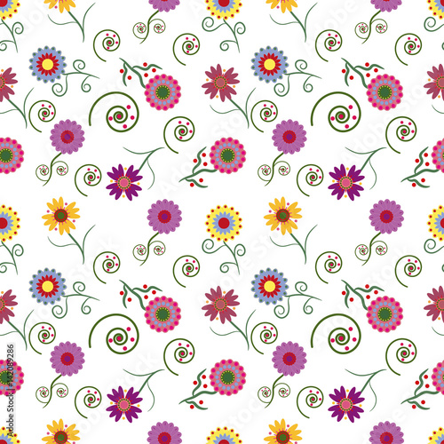 Seamless background of flowers