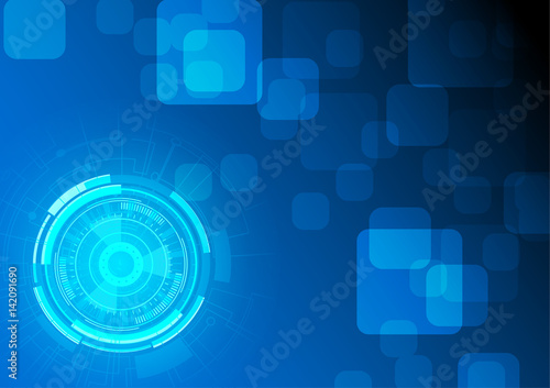 Vector blue technology background vector design