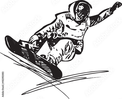 Snowboarding illustration