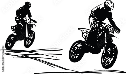 Extreme motocross racer by motorcycle