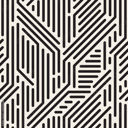 Striped seamless geometric pattern. Digital background. © ExpressVectors