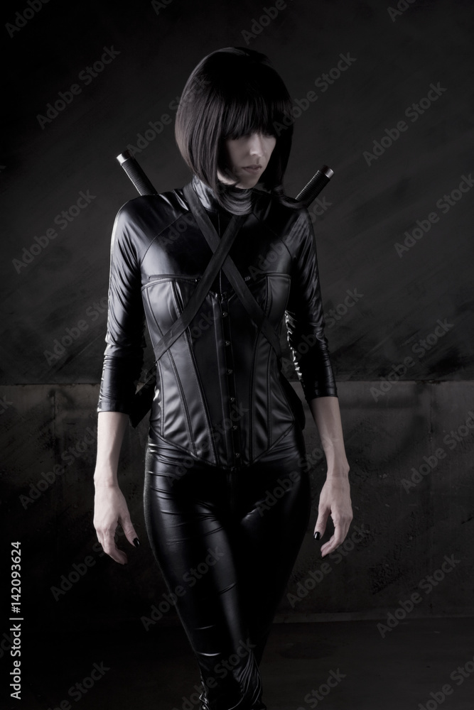 Sexy assassin female model 