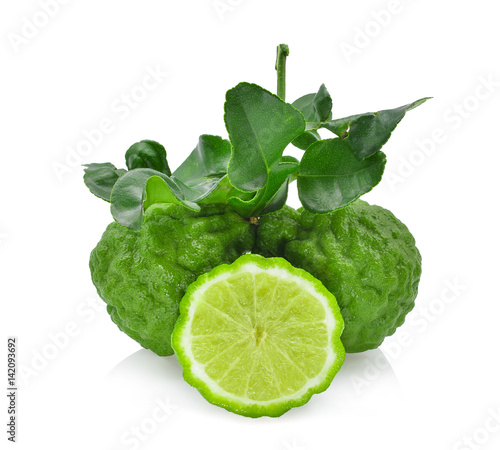 fresh bergamot isolated on white background