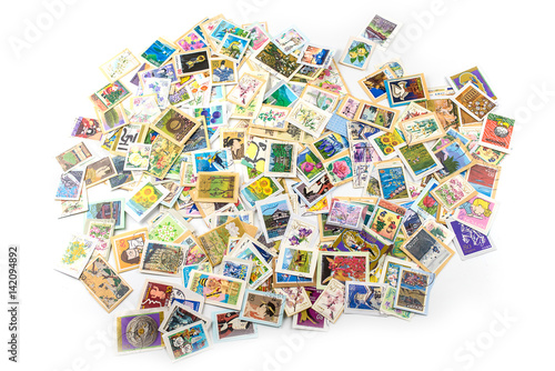 Postage stamps from different countries and times
