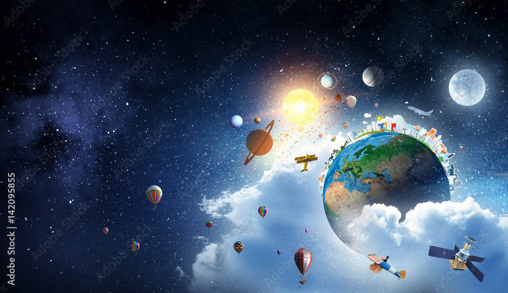 Fototapeta premium Our Earth planet . Mixed media