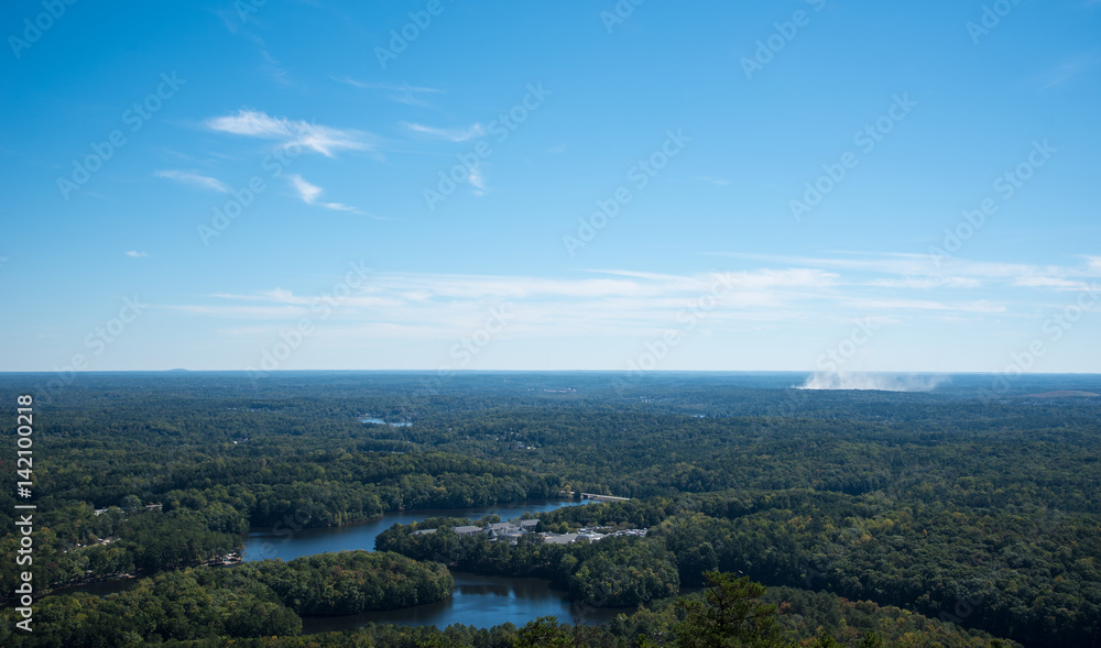 Landscape of Georgia from Stone Mountain 