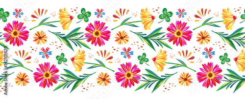 Spring Floral Repeat Border